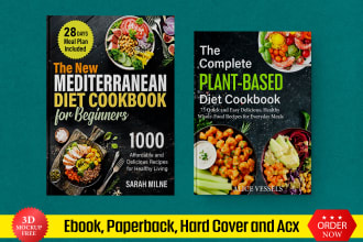 create an eye catching cookbook kindle cover and paperback cover