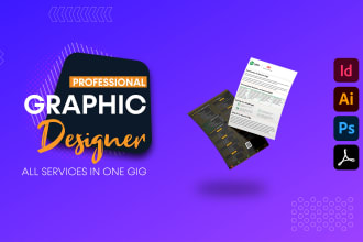 do custom graphics using adobe illustrator, photoshop or indesign