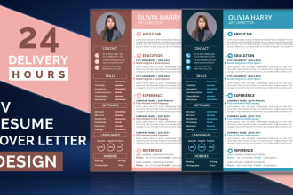 design a professional CV, resume, and cover letter template
