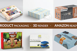 do packaging box design, product box design, mailer box, subscription box and 3d