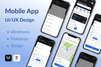 do mobile app UI design for android and ios in figma