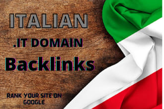 build high quality italin it domain dofollow permanent backlinks italy SEO
