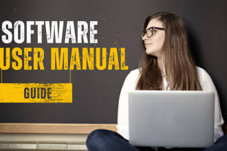 write software user manual guide for website and application