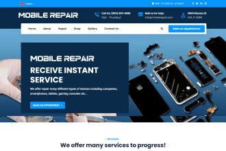 create mobile repair and computer repair website