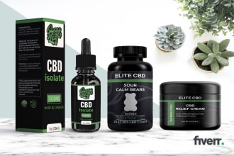 do cbd label design, dropper bottle label, packaging design