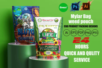 design unique cannabis weed pouch, mylar bag and cbd product