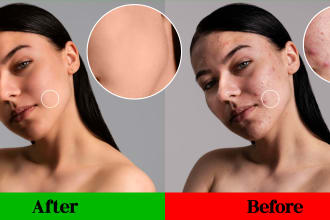 do high end portrait photo retouching in photoshop