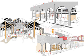 draw digital architectural sketches and illustrations