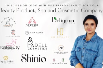 do beauty salon,spa,cosmetics logo with stationery and social media kits