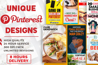 design eye catching pinterest pin design within 8 hours