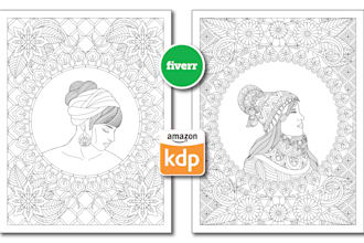 draw custom adult coloring book pages for kdp