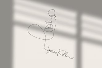 do modern minimalist line art logo