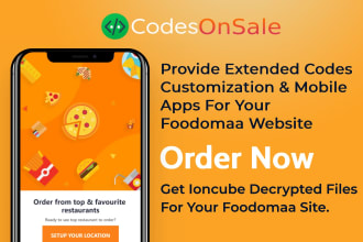 provide foodomaa extended codes customization with mobile apps