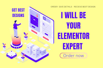 be your elementor pro expert for  elementor website