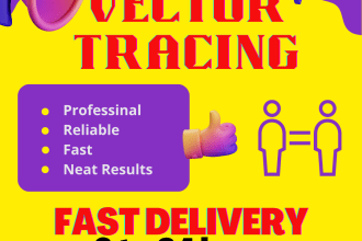 do vector tracing and recreate any image into high quality