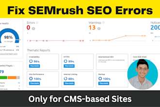 fix semrush site audit seo errors or issues