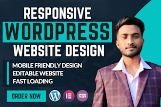 develop wordpress website design with elementor pro or divi theme