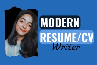 create a professional modern resume or CV for you