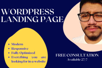 design divi,elementor wordpress landing page