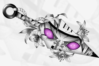create custom anime tattoo sleeves and manga tattoo designs
