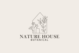 do design beautiful hand drawn botanical boho logo design