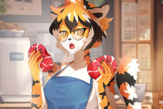 draw your anime character, furry, fursona, fan art vtuber design