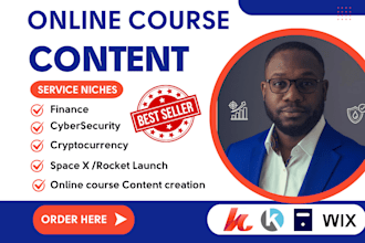 create online course content masterclass website redesign
