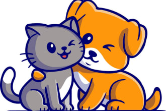 draw any animal or pet in my cute cartoon style and mascot