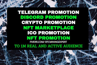 do organic nft twitter promotion marketing, discord server, shoutout promotion