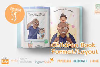 format and layout kindle KDP ebook paperback children book