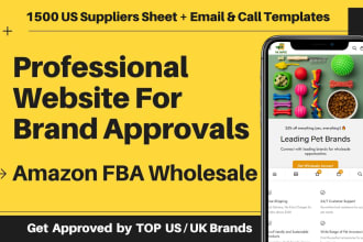 build amazon fba wholesale website for brand approvals