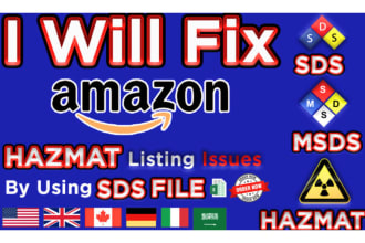 fix your sds, msds, hazmat issues on amazon using safety data sheet