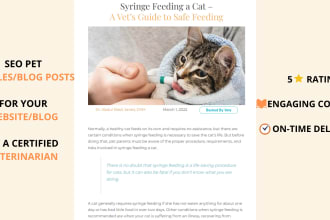 write engaging pet articles and blog posts