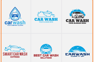 design an awesome car wash logo for you