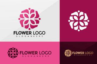 design create a hand drawn feminine or flower logo in 24h