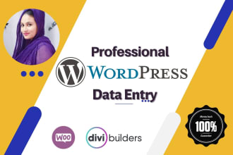 do wordpress data entry and woocommerce product listing