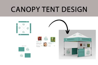 design a trade show booth and canopy tent for your event