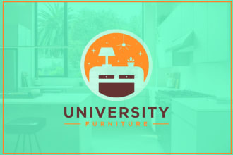design a furniture, and interior building logo for you