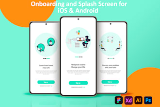 design onboarding and splash screens for mobile apps and web