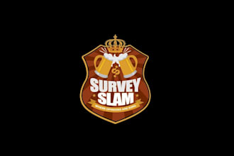 design a bar trivia survey game logo