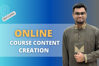 develop online course content and course curriculum