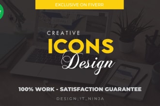 design unique custom vector icon set