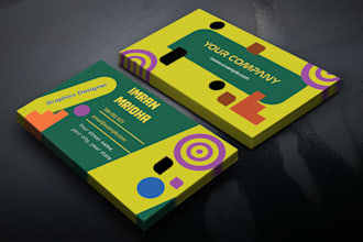 artistic and clean business card and stationary design