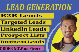 do b2b lead generation, targeted ecommerce leads, linkedin lead generation