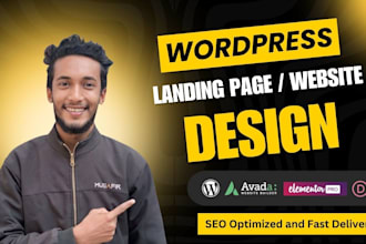 create responsive wordpress landing page or website design