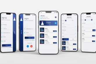 creative UI UX design for mobile and web app with prototype