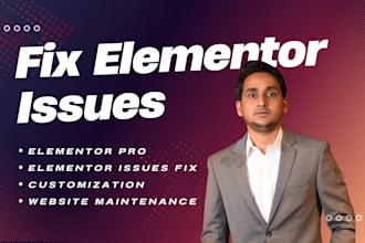 fix elementor pro issues and wordpress website design