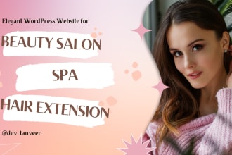 build beauty salon, spa, hair extension wordpress website