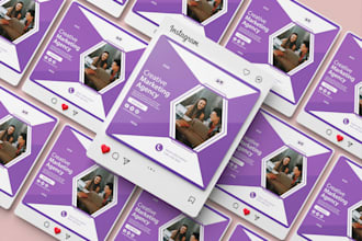 design attractive social media post for instagram and facebook