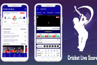 provide cricket live score flutter app with socurcecode
